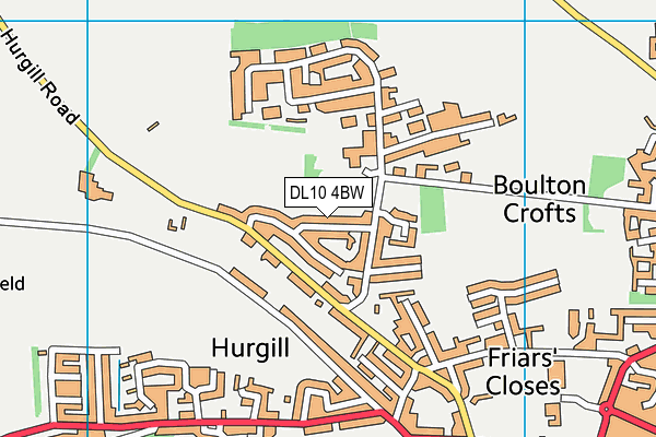 DL10 4BW map - OS VectorMap District (Ordnance Survey)