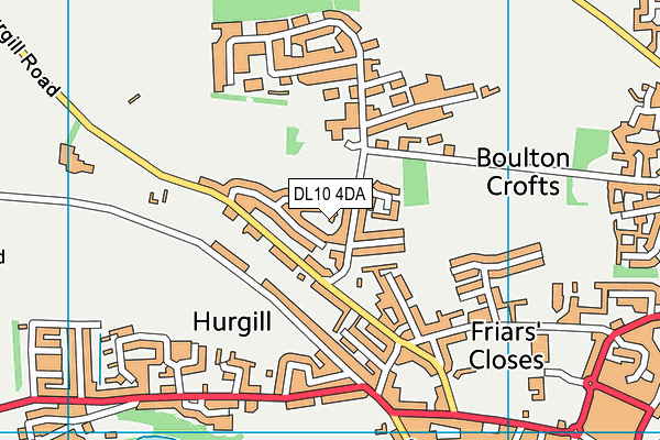 DL10 4DA map - OS VectorMap District (Ordnance Survey)