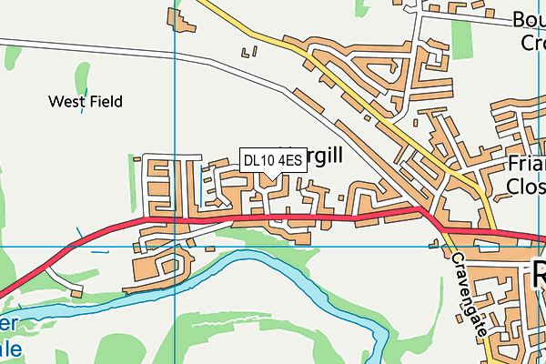 DL10 4ES map - OS VectorMap District (Ordnance Survey)