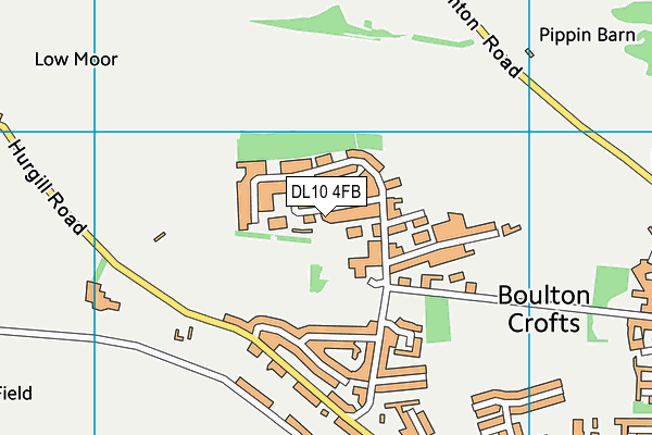 DL10 4FB map - OS VectorMap District (Ordnance Survey)