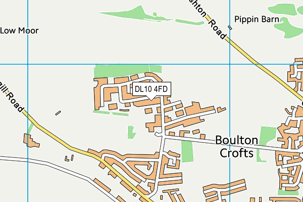 DL10 4FD map - OS VectorMap District (Ordnance Survey)