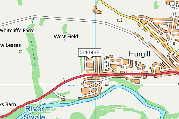 DL10 4HE map - OS VectorMap District (Ordnance Survey)