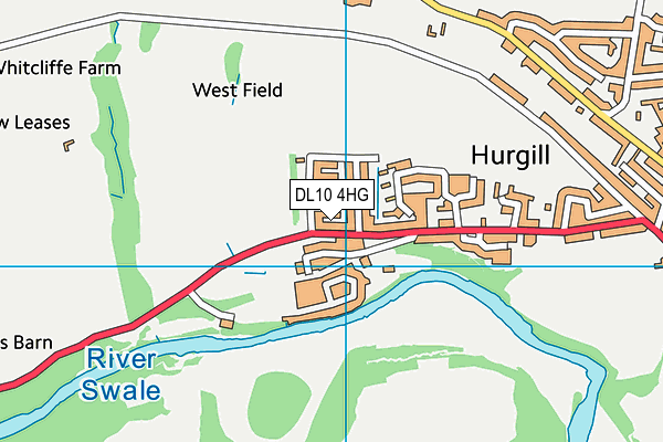 DL10 4HG map - OS VectorMap District (Ordnance Survey)
