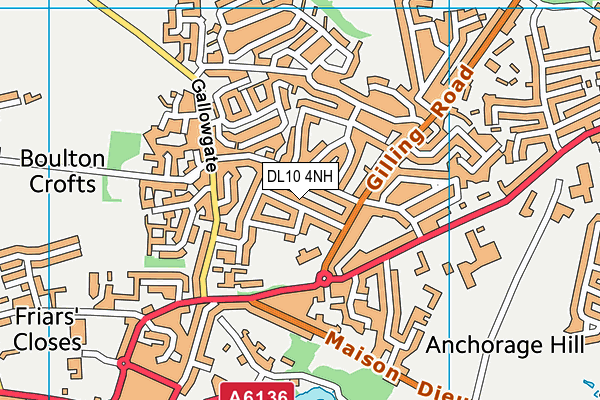 DL10 4NH map - OS VectorMap District (Ordnance Survey)