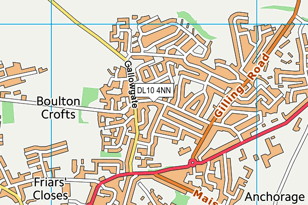 DL10 4NN map - OS VectorMap District (Ordnance Survey)