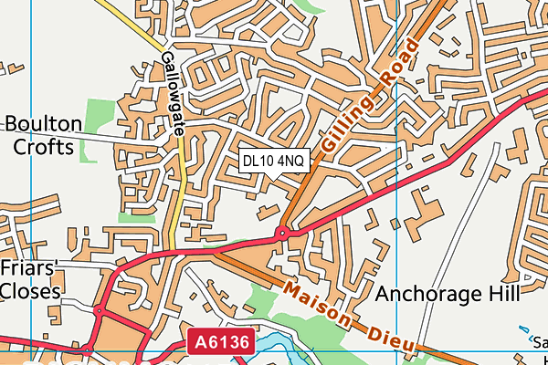 DL10 4NQ map - OS VectorMap District (Ordnance Survey)