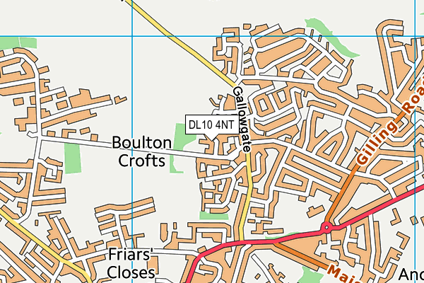 DL10 4NT map - OS VectorMap District (Ordnance Survey)