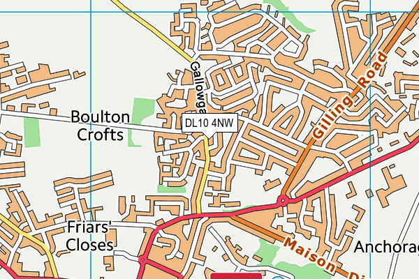 DL10 4NW map - OS VectorMap District (Ordnance Survey)