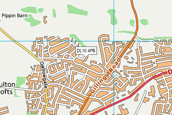 DL10 4PB map - OS VectorMap District (Ordnance Survey)