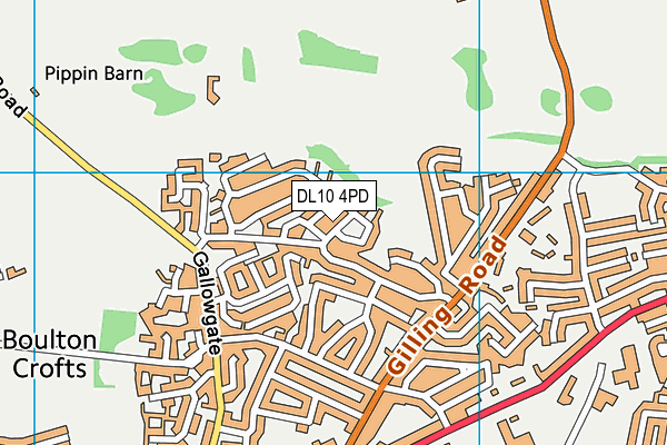 DL10 4PD map - OS VectorMap District (Ordnance Survey)