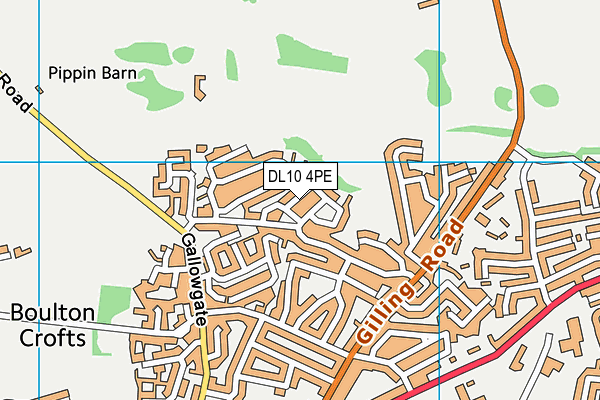 DL10 4PE map - OS VectorMap District (Ordnance Survey)
