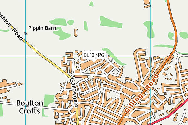 DL10 4PG map - OS VectorMap District (Ordnance Survey)