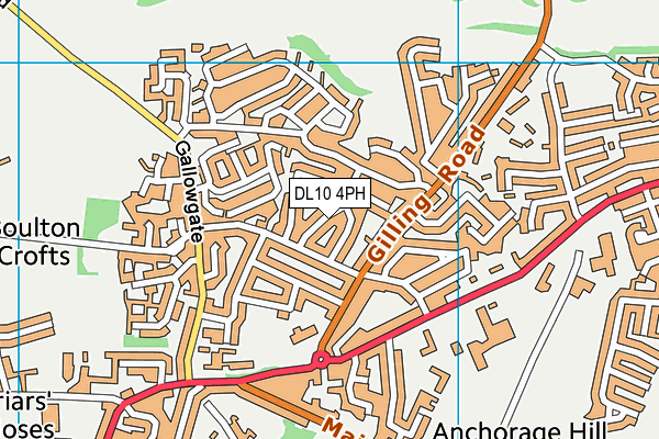 DL10 4PH map - OS VectorMap District (Ordnance Survey)