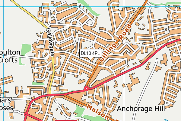 DL10 4PL map - OS VectorMap District (Ordnance Survey)