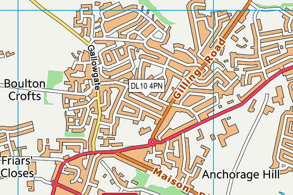 DL10 4PN map - OS VectorMap District (Ordnance Survey)