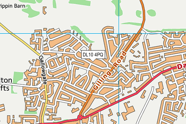 DL10 4PQ map - OS VectorMap District (Ordnance Survey)