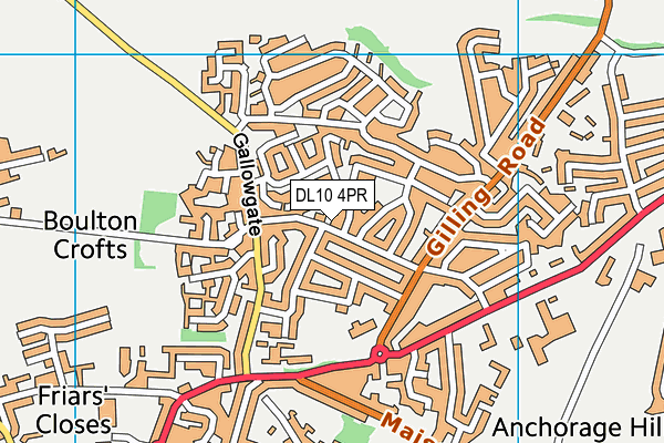 DL10 4PR map - OS VectorMap District (Ordnance Survey)