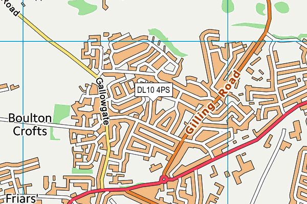 DL10 4PS map - OS VectorMap District (Ordnance Survey)