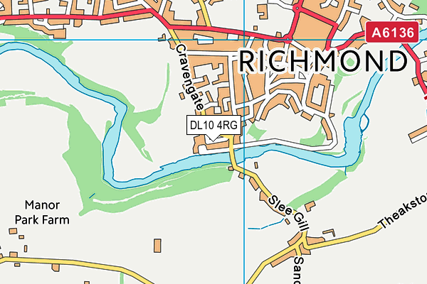 DL10 4RG map - OS VectorMap District (Ordnance Survey)