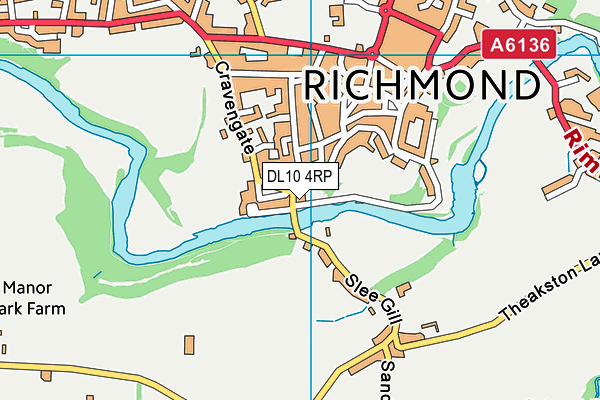 DL10 4RP map - OS VectorMap District (Ordnance Survey)