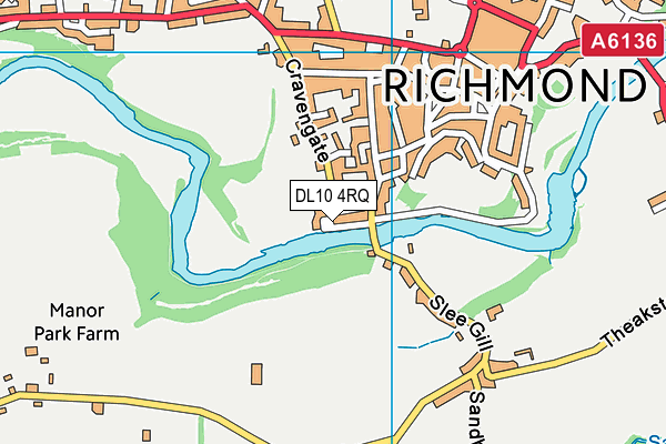 DL10 4RQ map - OS VectorMap District (Ordnance Survey)