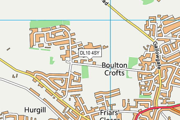DL10 4SY map - OS VectorMap District (Ordnance Survey)
