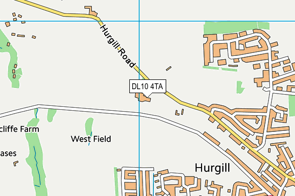 DL10 4TA map - OS VectorMap District (Ordnance Survey)