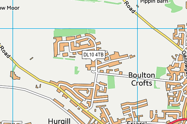 DL10 4TB map - OS VectorMap District (Ordnance Survey)
