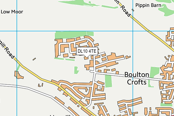DL10 4TE map - OS VectorMap District (Ordnance Survey)