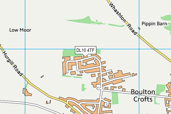 DL10 4TF map - OS VectorMap District (Ordnance Survey)