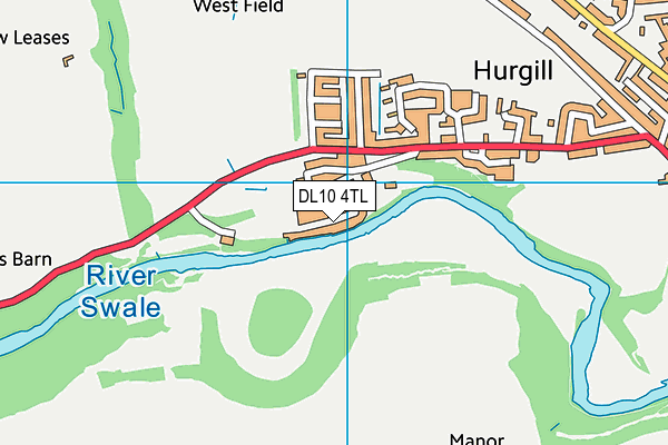 DL10 4TL map - OS VectorMap District (Ordnance Survey)