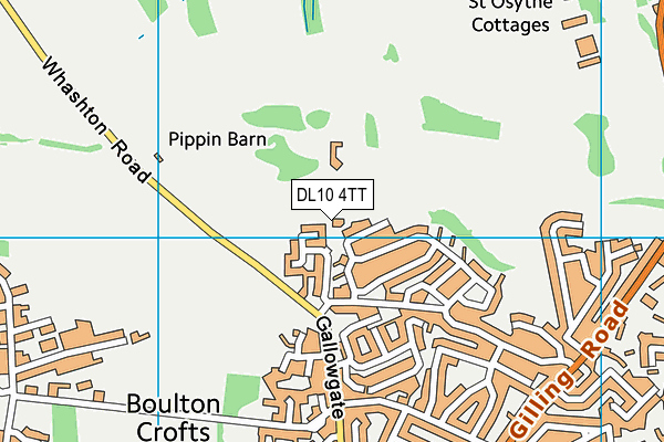 DL10 4TT map - OS VectorMap District (Ordnance Survey)