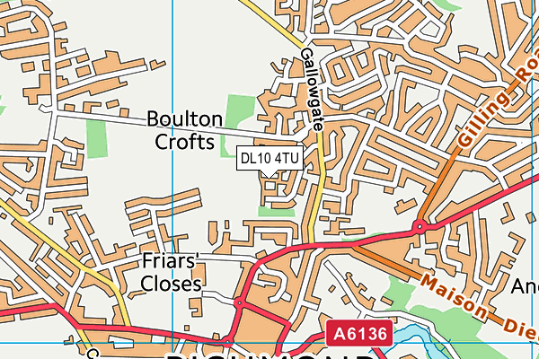 DL10 4TU map - OS VectorMap District (Ordnance Survey)