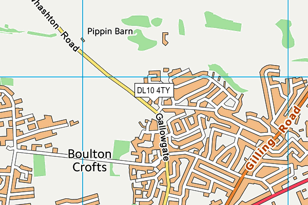 DL10 4TY map - OS VectorMap District (Ordnance Survey)