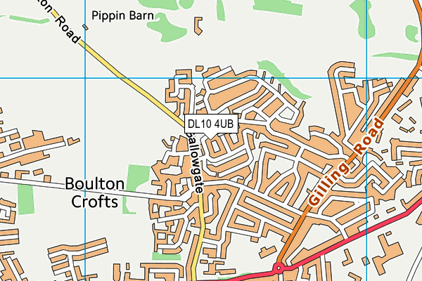 DL10 4UB map - OS VectorMap District (Ordnance Survey)