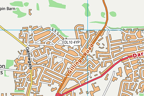 DL10 4YP map - OS VectorMap District (Ordnance Survey)