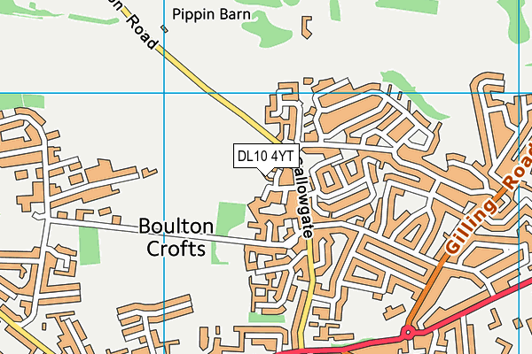 DL10 4YT map - OS VectorMap District (Ordnance Survey)