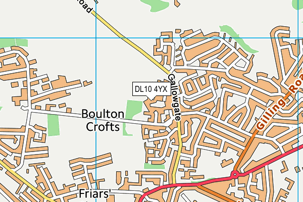 DL10 4YX map - OS VectorMap District (Ordnance Survey)