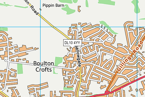 DL10 4YY map - OS VectorMap District (Ordnance Survey)