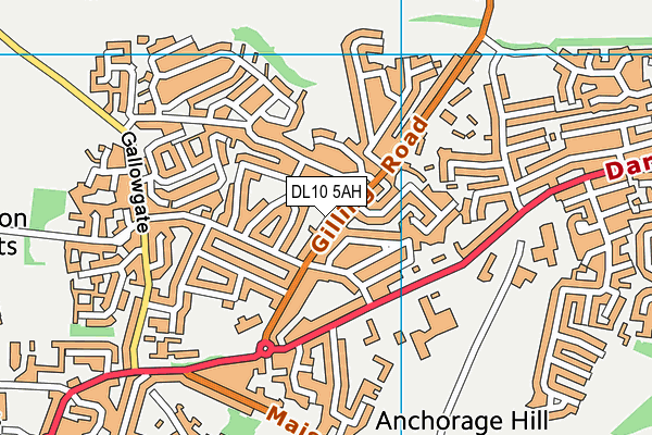 DL10 5AH map - OS VectorMap District (Ordnance Survey)