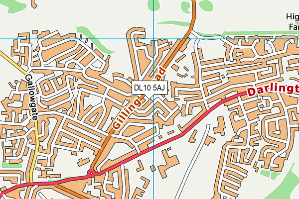 DL10 5AJ map - OS VectorMap District (Ordnance Survey)