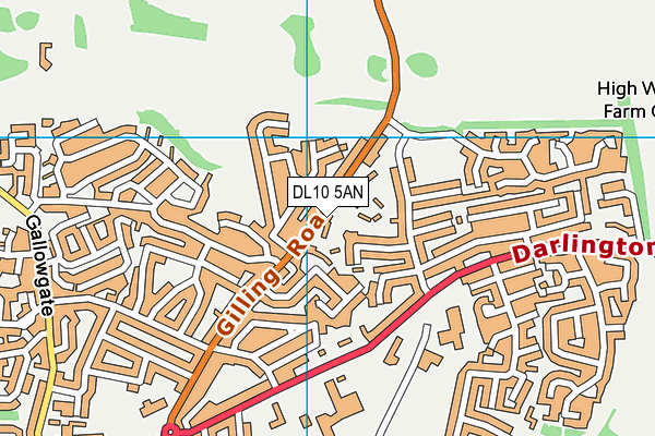 DL10 5AN map - OS VectorMap District (Ordnance Survey)