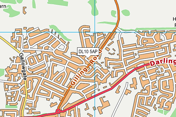 DL10 5AP map - OS VectorMap District (Ordnance Survey)