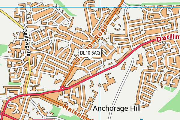 DL10 5AQ map - OS VectorMap District (Ordnance Survey)