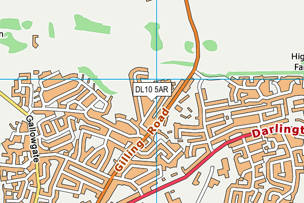DL10 5AR map - OS VectorMap District (Ordnance Survey)
