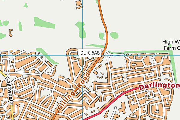 DL10 5AS map - OS VectorMap District (Ordnance Survey)