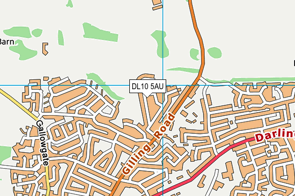 DL10 5AU map - OS VectorMap District (Ordnance Survey)