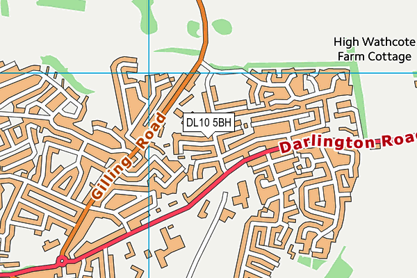 DL10 5BH map - OS VectorMap District (Ordnance Survey)