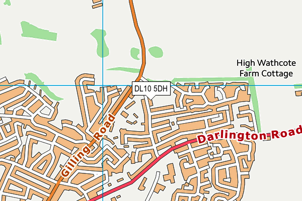 DL10 5DH map - OS VectorMap District (Ordnance Survey)