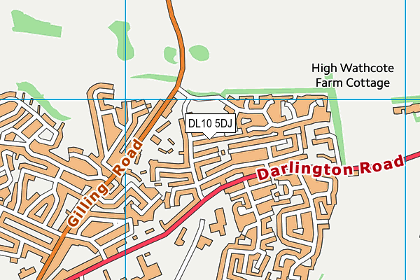 DL10 5DJ map - OS VectorMap District (Ordnance Survey)